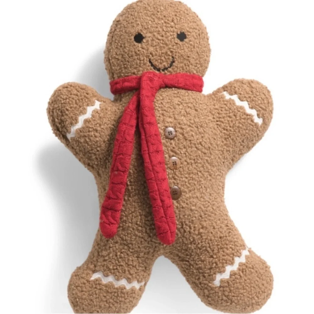 CUPCAKES & CASHMERE 26x19 Oversized Gingerbread Man Pillow